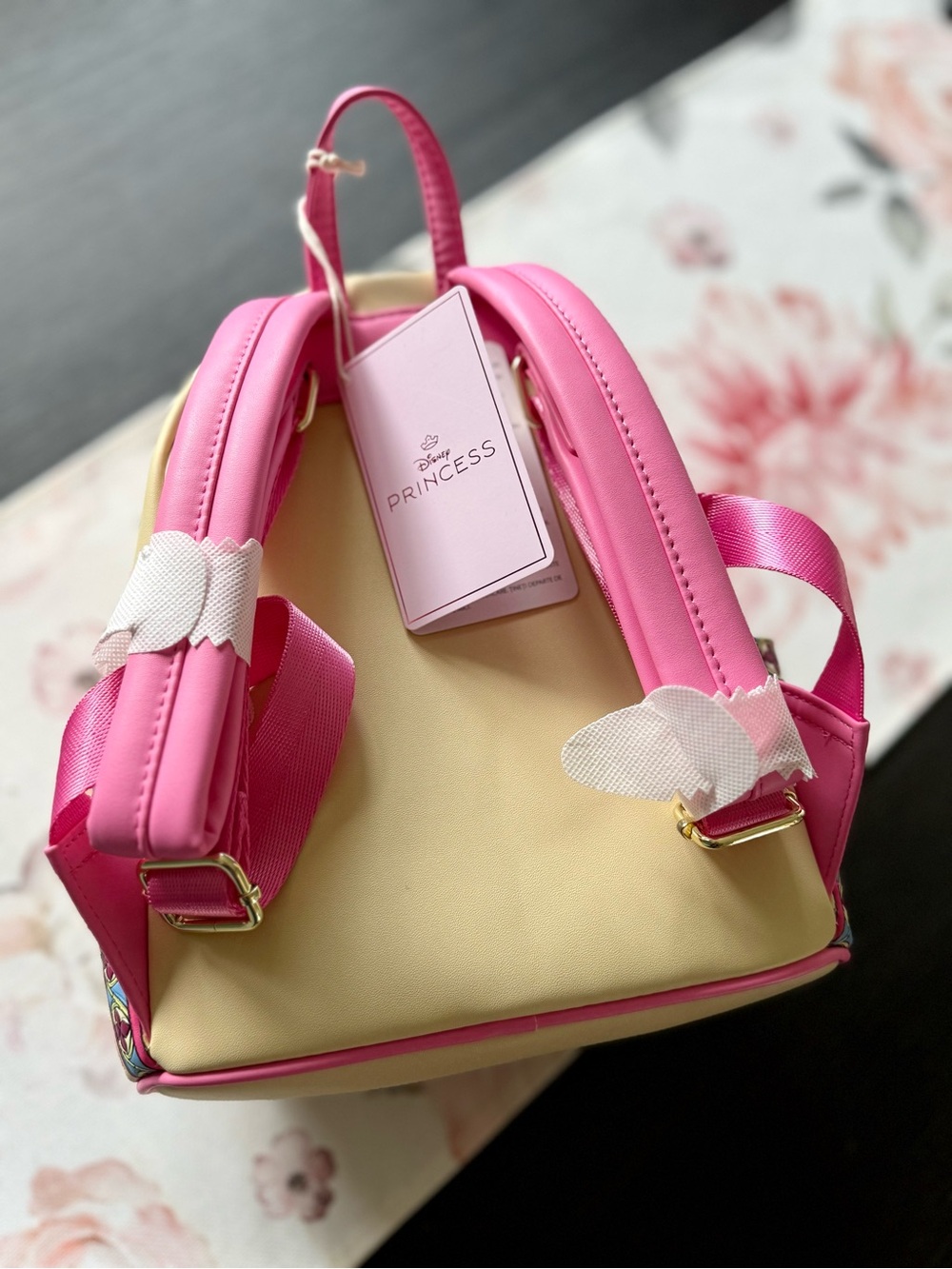 Loungefly Pink and Cream Aurora Stained-Glass Mini Backpack - Picture 4 of 15